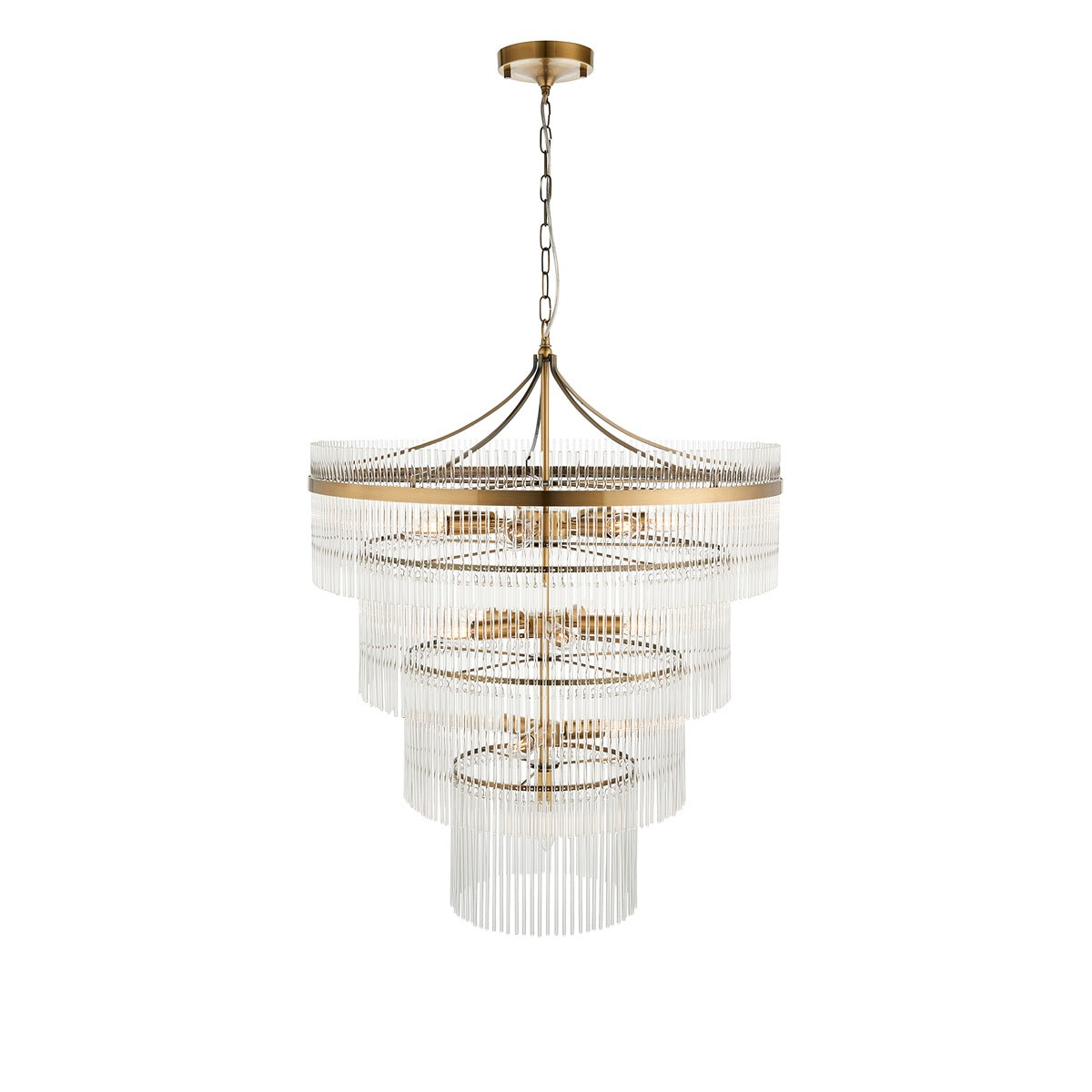 Mariana 16 Light Pendant Light - Antique Brass