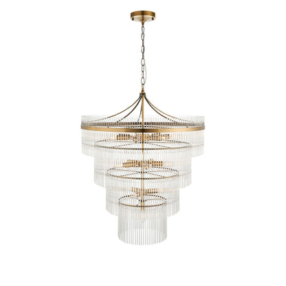 Mariana 16 Light Pendant Light - Antique Brass