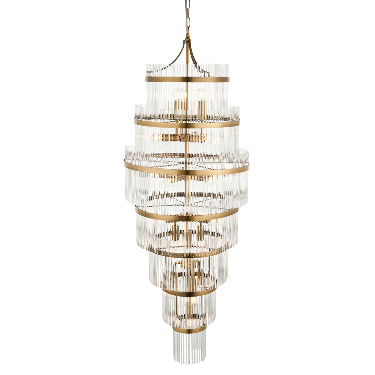 Mariana Grand 21 Light Pendant Light - Antique Brass