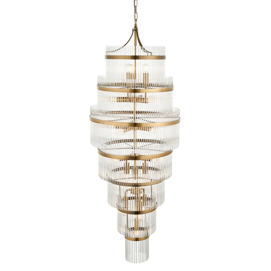 Mariana Grand 21 Light Pendant Light - Antique Brass