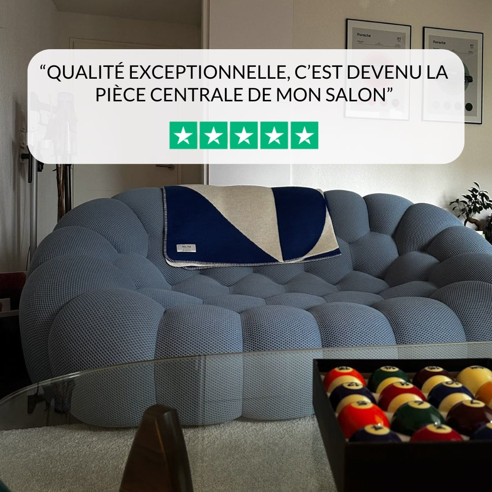 Lumo Classic: Yellow 2-Seat Compressed Bubble Sofa