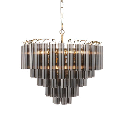 Lyon 12 Light Pendant Light - Smokey Grey Lustre