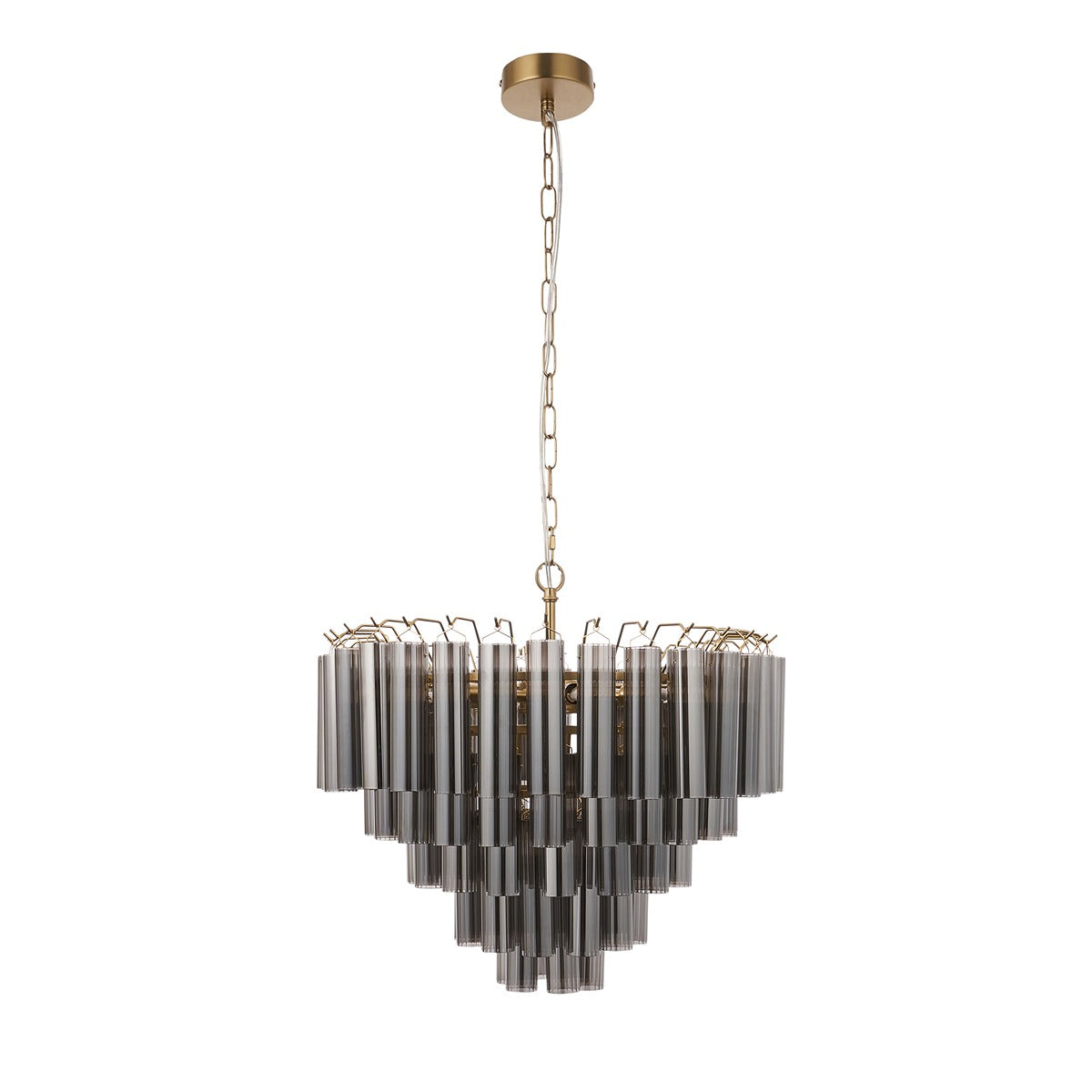 Lyon 12 Light Pendant Light - Smokey Grey Lustre
