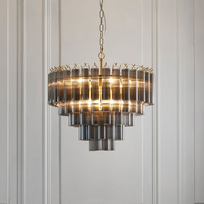 Lyon 12 Light Pendant Light - Smokey Grey Lustre