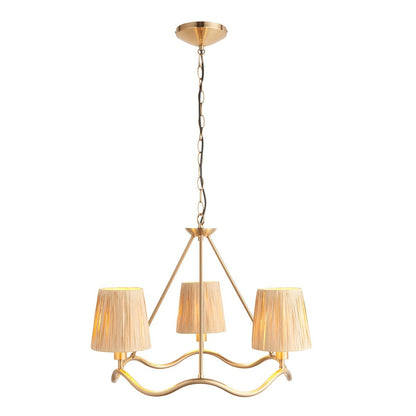 Wave 3 Pendant Light - Brushed Aged Brass