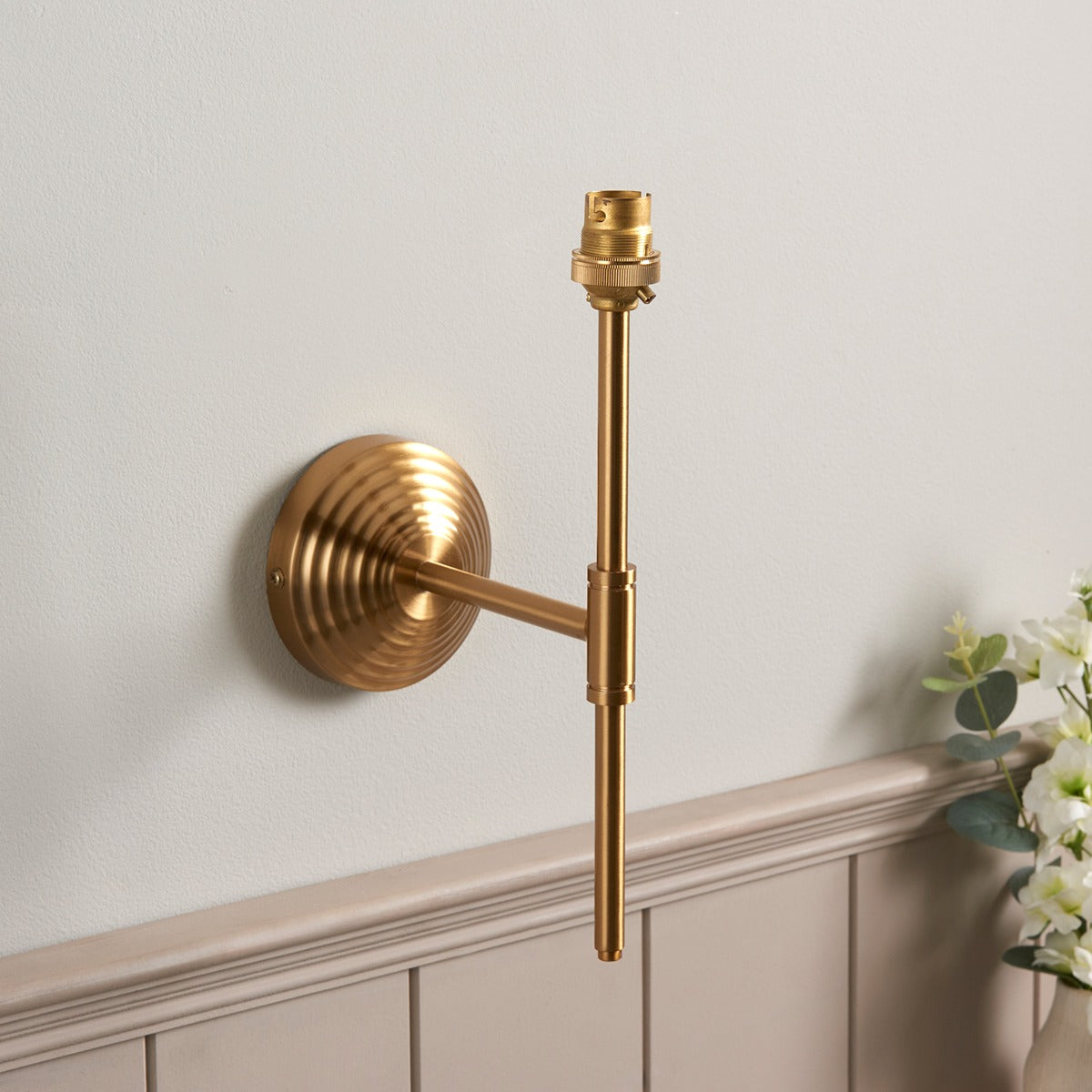 Obelisk T Bar Wall Light - Brushed Aged Brass