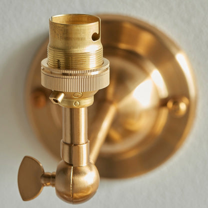 Dome Wing Wall Light - Brushed Aged Brass