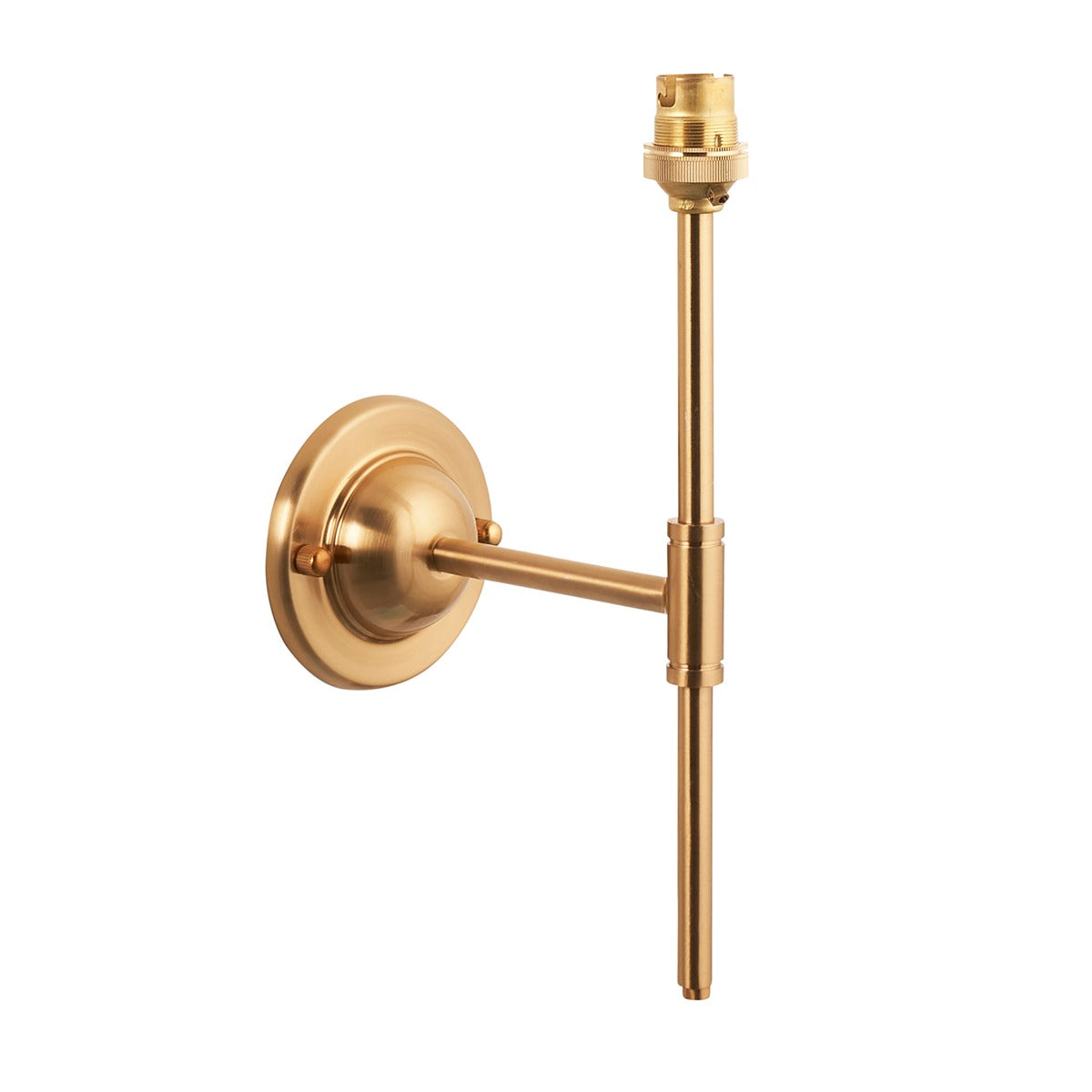 Dome T Bar Wall Light - Brushed Aged Brass