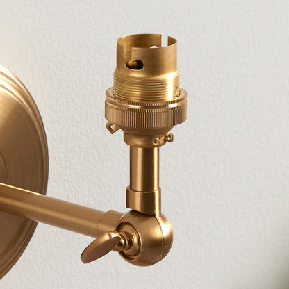 Step Wing Wall Light - Brushed Aged Brass