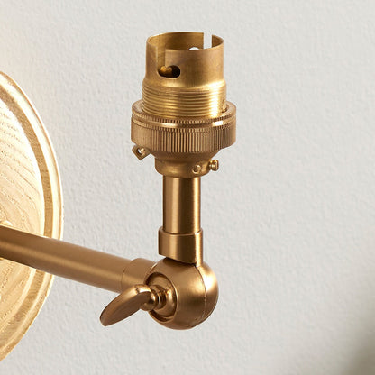 Wood Wing 1 Wall Light - Brushed Aged Brass