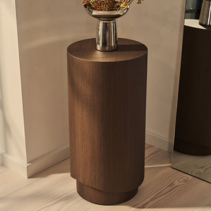 Magna - Dark Wood Wave Plinth