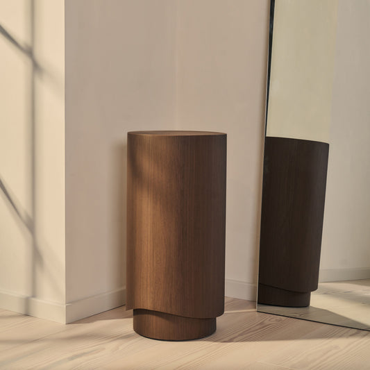Magna - Dark Wood Wave Plinth