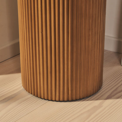Cove - Warm Wood Ribbed Plinth