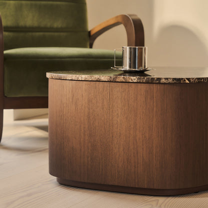 Arlo - Dark Emperador Irregular Dark Wood Premium Coffee Table