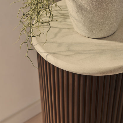 Cove - Dark Wood Ribbed Plinth