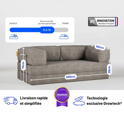 Nubo Compressed Orange Sofa: Space-Saving Design