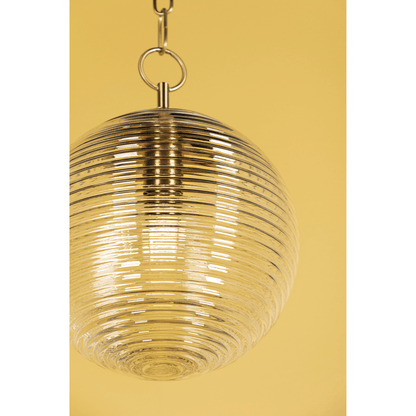 Sara Glass Pendant Light - Brass