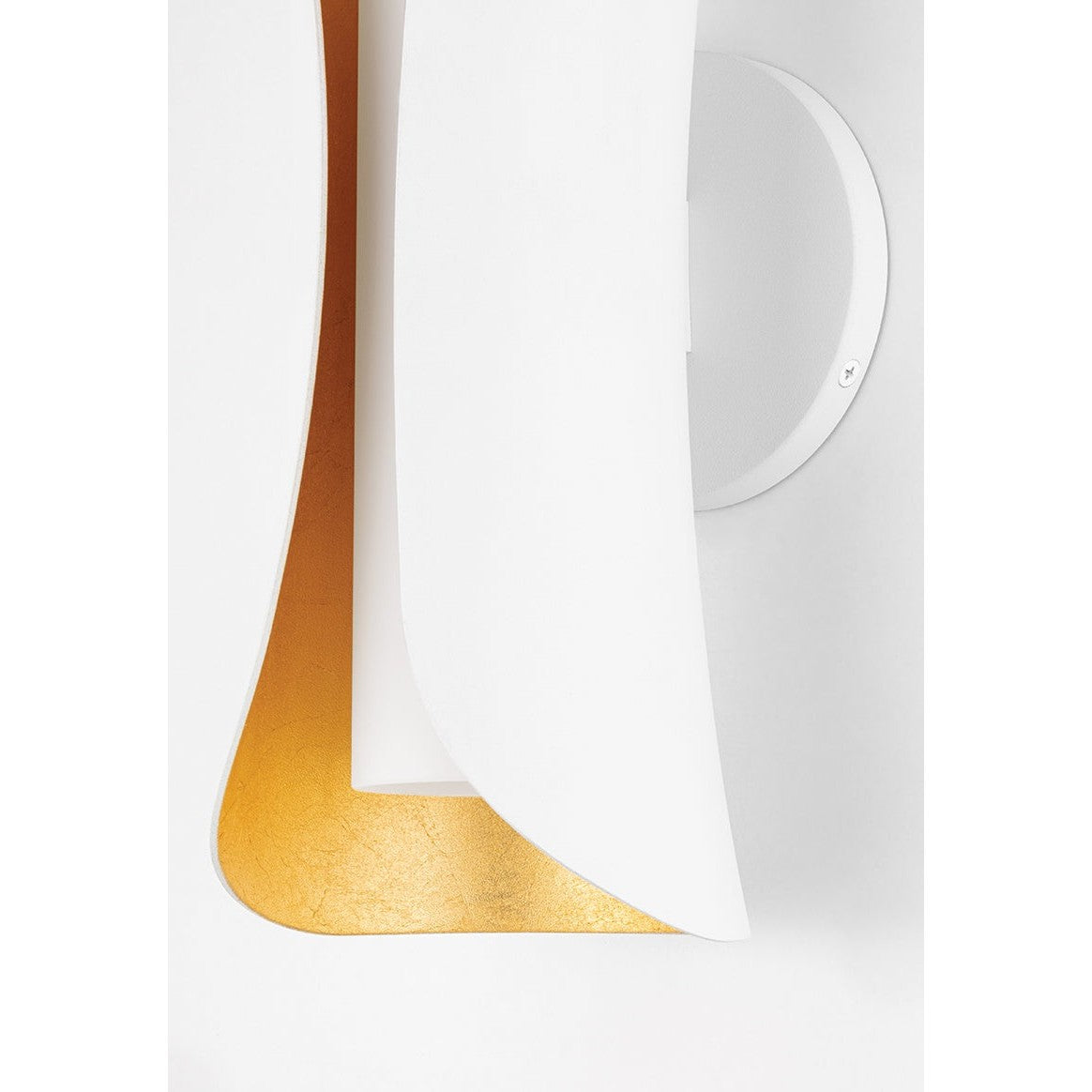 Josie 2 Light Wall Sconce - White & Gold Leaf