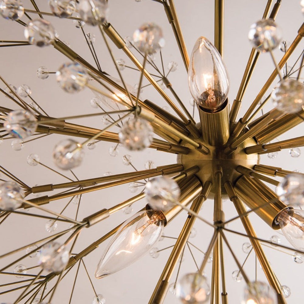 Dunkirk 8 Light Chandelier - Aged Brass