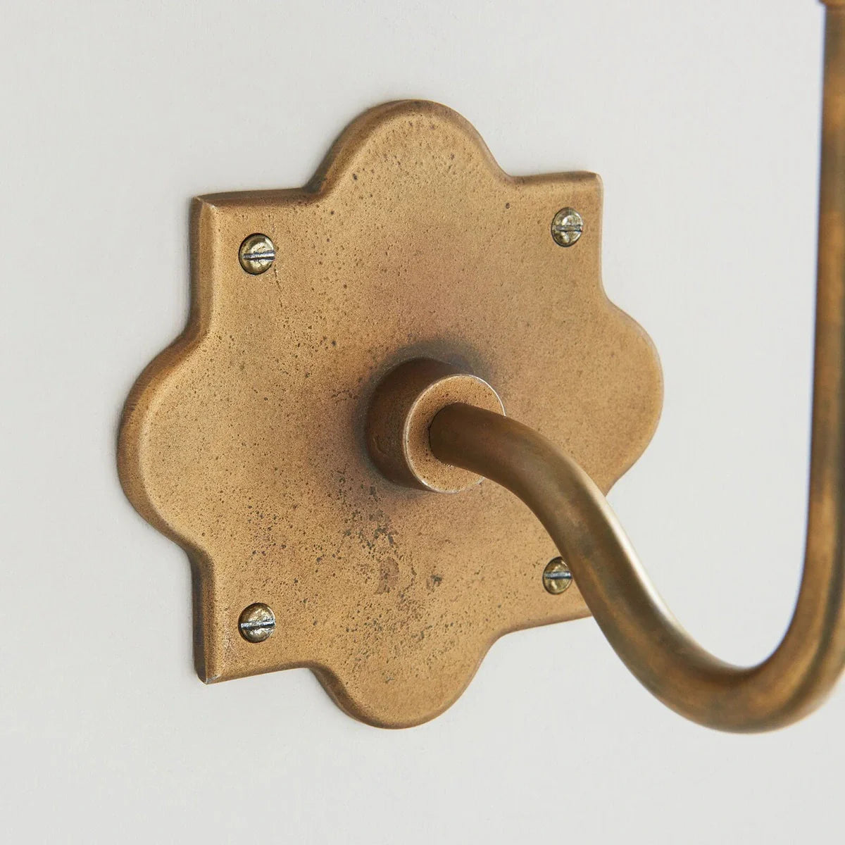 Anvil Swan Wall Light - Antique Brass