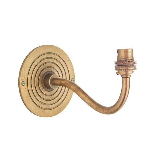 Ripple Curve Wall Light - Antique Brass