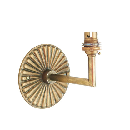 Dahlia Angle Wall Light - Antique Brass