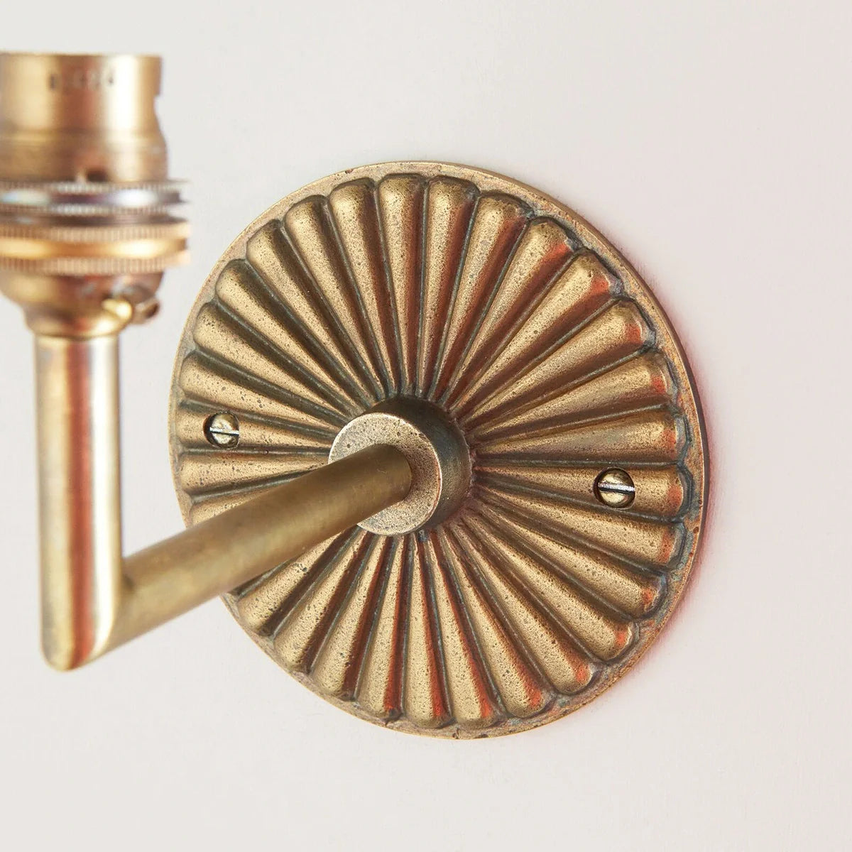 Dahlia Angle Wall Light - Antique Brass