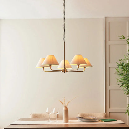 Lille 5 Pendant Light - Antique Brass