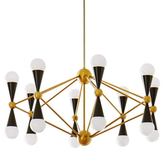 Caracas 16-Light Chandelier - Black & White