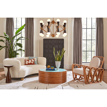 Caracas 16-Light Chandelier - Black & White