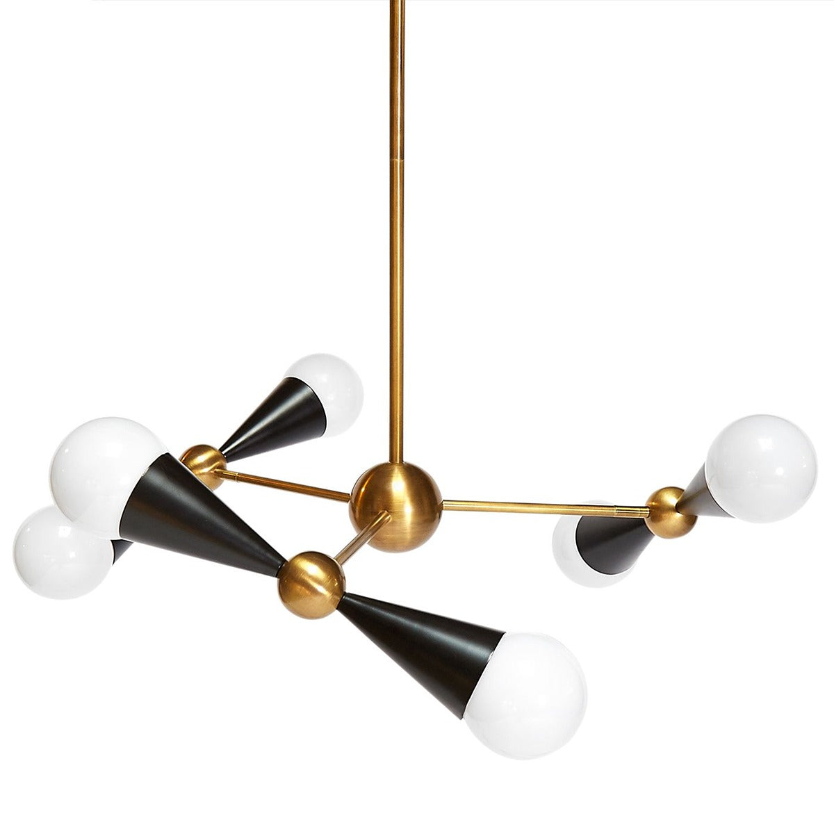 Caracas 6-Light Chandelier - Black & White