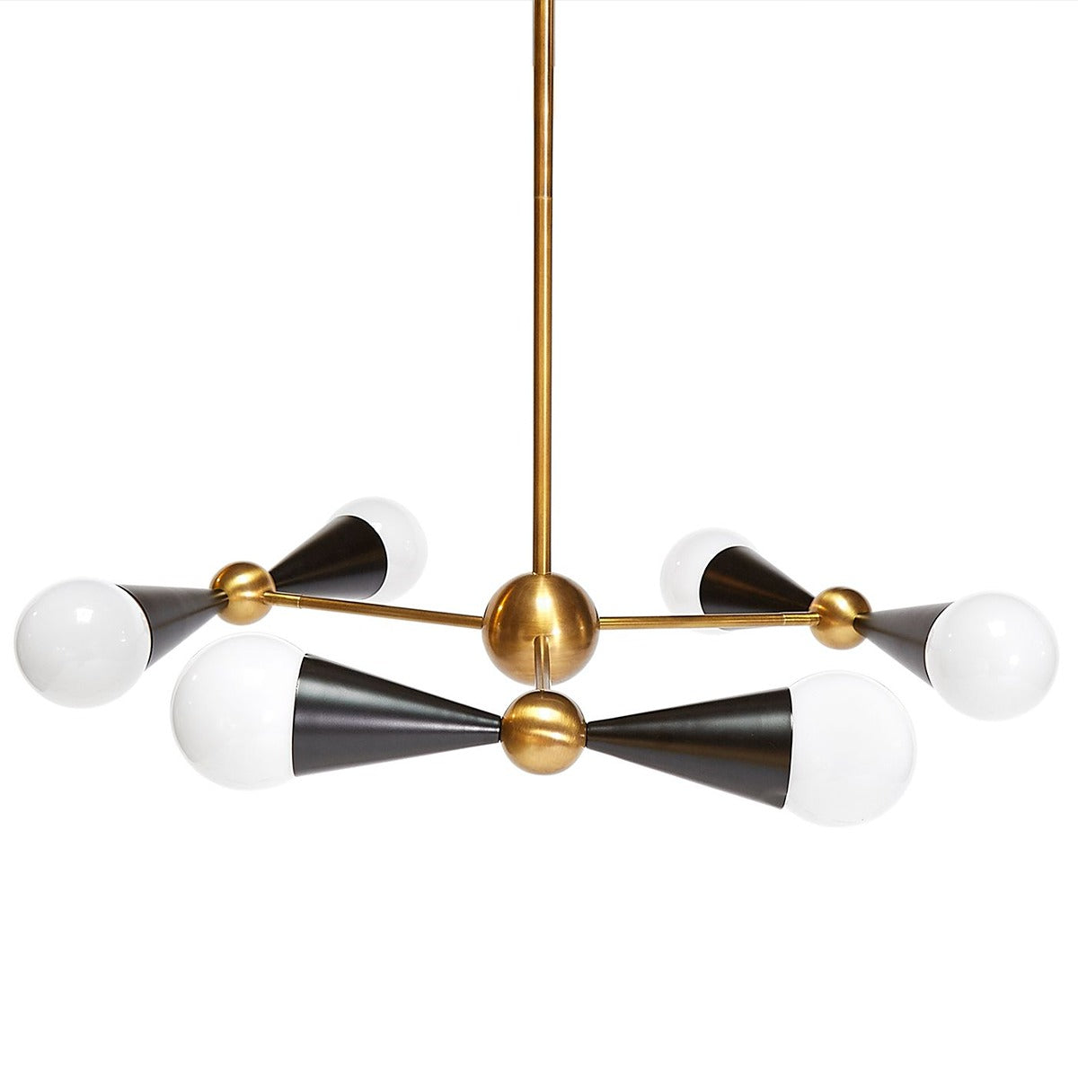 Caracas 6-Light Chandelier - Black & White