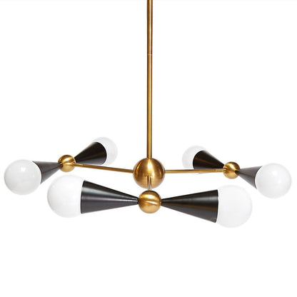 Caracas 6-Light Chandelier - Black & White