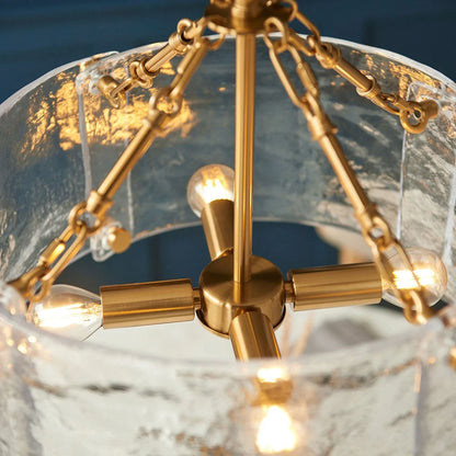 Keller 4 Pendant Light - Brushed Aged Brass