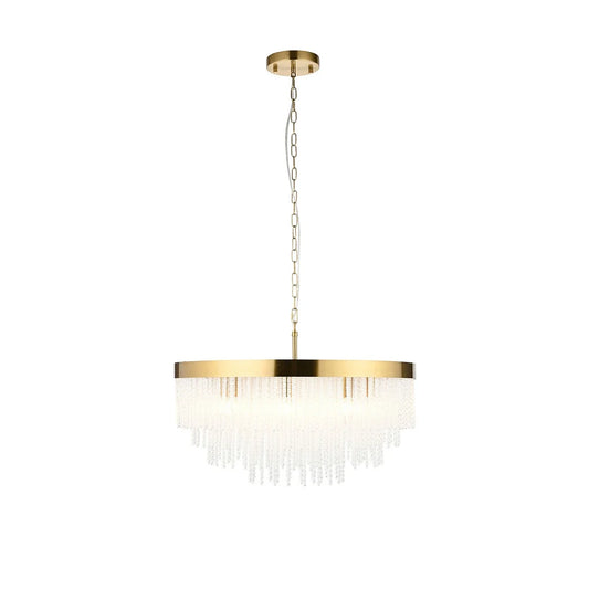 Anistoria Grand 9 Pendant Light - Brushed Aged Brass
