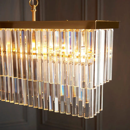 Conaston 4 Bar Pendant Light - Brushed Aged Brass