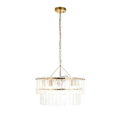 Karine 5 Tiered Pendant Light - Brushed Aged Brass