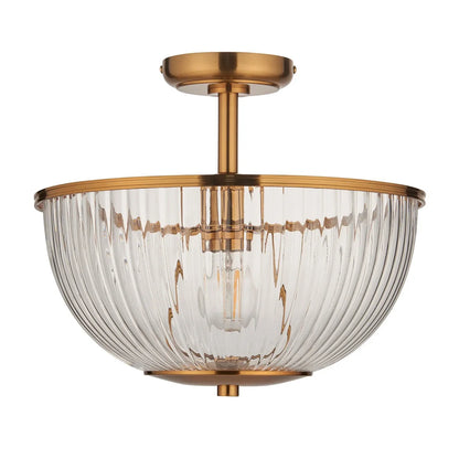 Somerset Bowl Ceiling Light - Vintage Brass