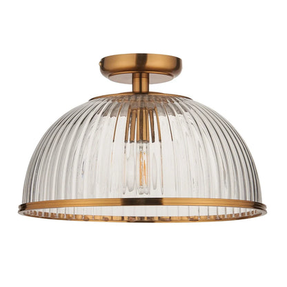 Somerset Domed Ceiling Light - Vintage Brass