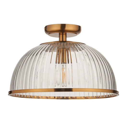 Somerset Domed Ceiling Light - Vintage Brass