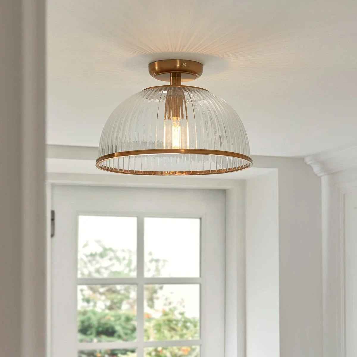 Somerset Domed Ceiling Light - Vintage Brass