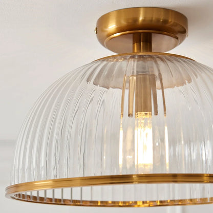 Somerset Domed Ceiling Light - Vintage Brass