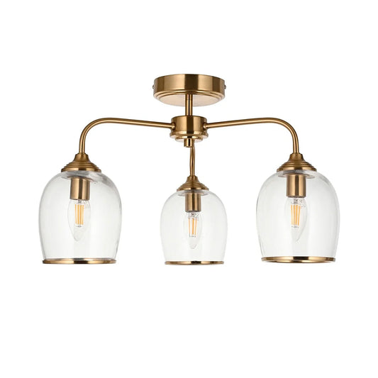 Ashcroft Ceiling 3 Light - Brushed Aged Brass