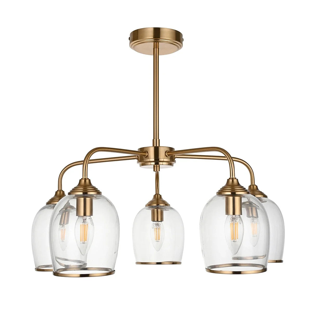 Ashcroft 5 Pendant Light - Brushed Aged Brass
