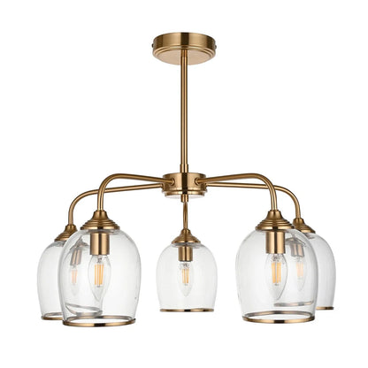 Ashcroft 5 Pendant Light - Brushed Aged Brass