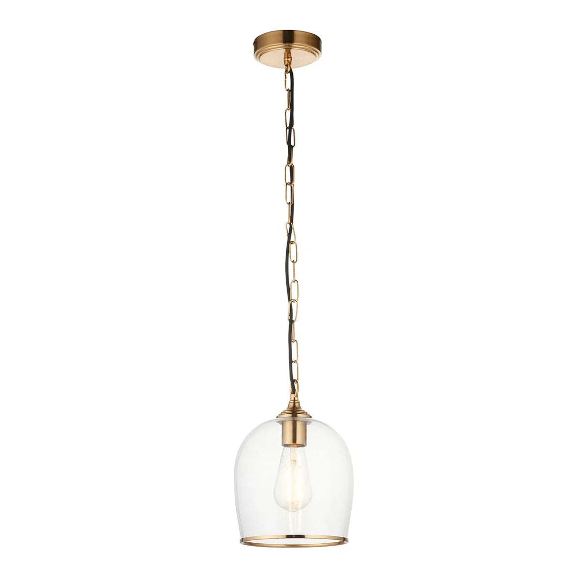 Ashcroft 1 Pendant Light - Brushed Aged Brass