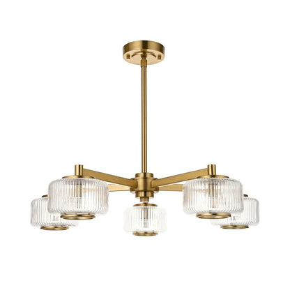 Stamford 5 Pendant Light - Brushed Aged Brass