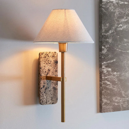 Faro Emperador Marble Wall Light - Dark Brown