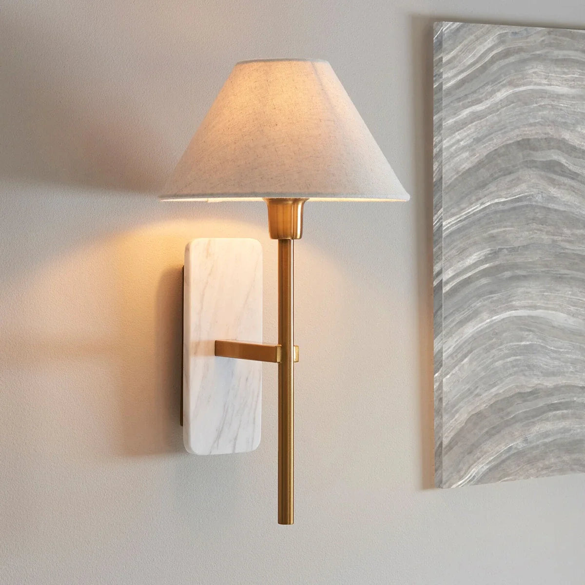 Faro Volakas Marble Wall Light - White