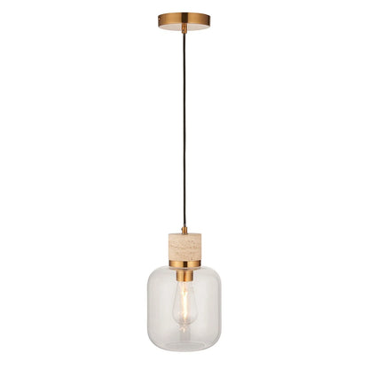Travi Travertine 1 Pendant Light - Natural